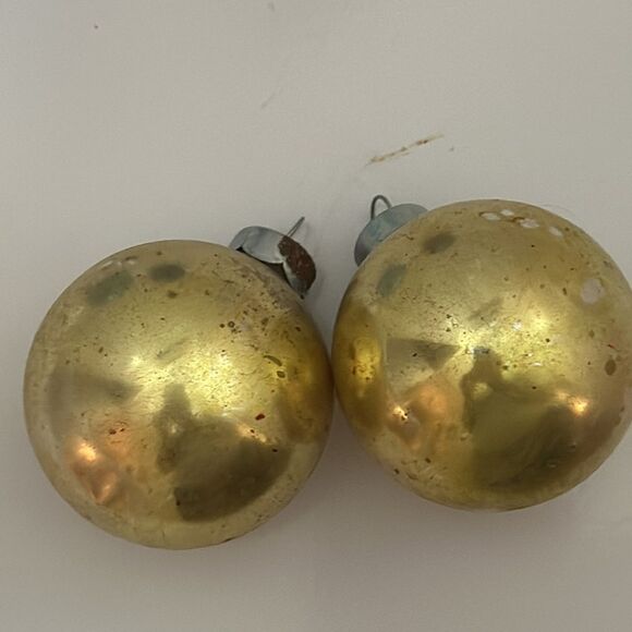 Vintage lot of 5 glass ball Christmas tree ornaments - Picture 3 of 6